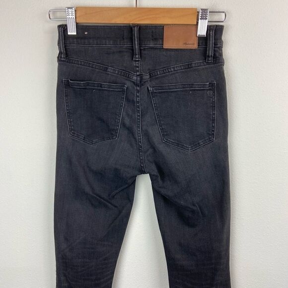 Madewell 9” High-Rise Skinny Distressed Raw Edge Jeans - Picture 7 of 8